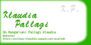 klaudia pallagi business card